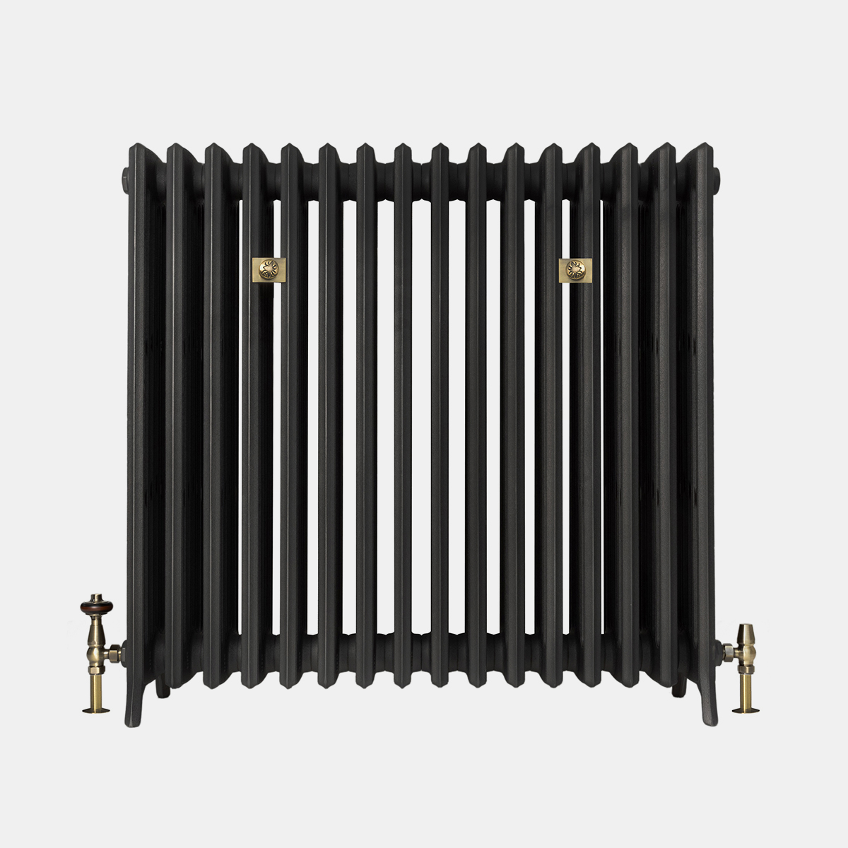 Grace 6 column 960mm cast iron radiator in Matt Black finish